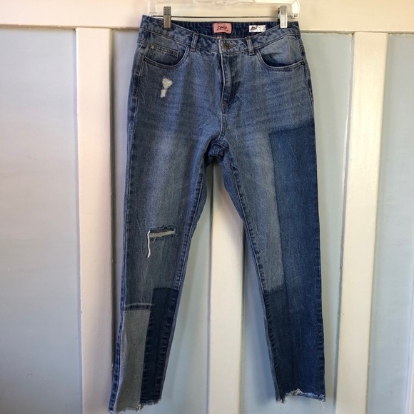 Only Patchwork Lima Boyfriend Jeans - Picture 1 of 12